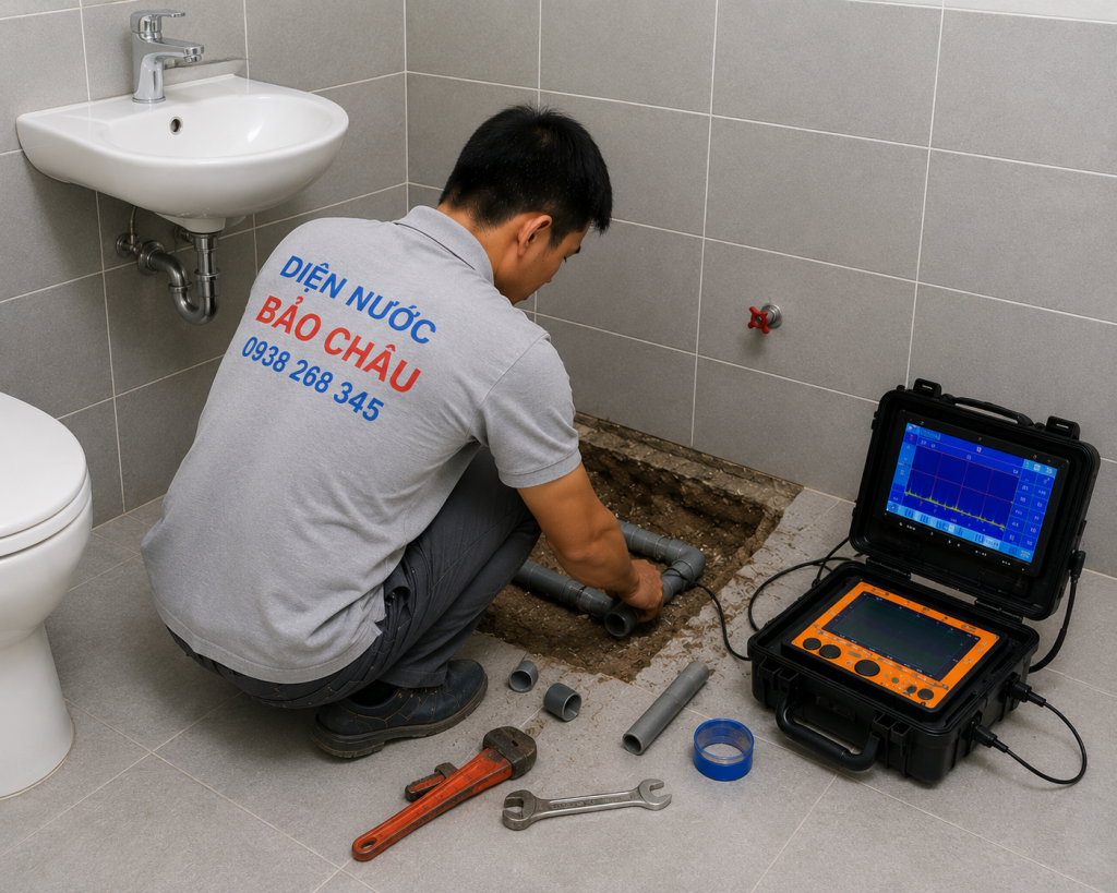 siêu âm dò tìm ống nước rò rỉ tại Bắc Giang ☎️ 0938268345