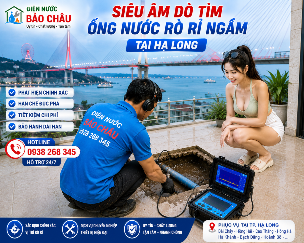 siêu âm dò tìm ống nước rò rỉ ngầm tại Hạ Long 0938268345 siêu âm dò tìm ống nước rò rỉ ngầm tại Hạ Long 0938268345