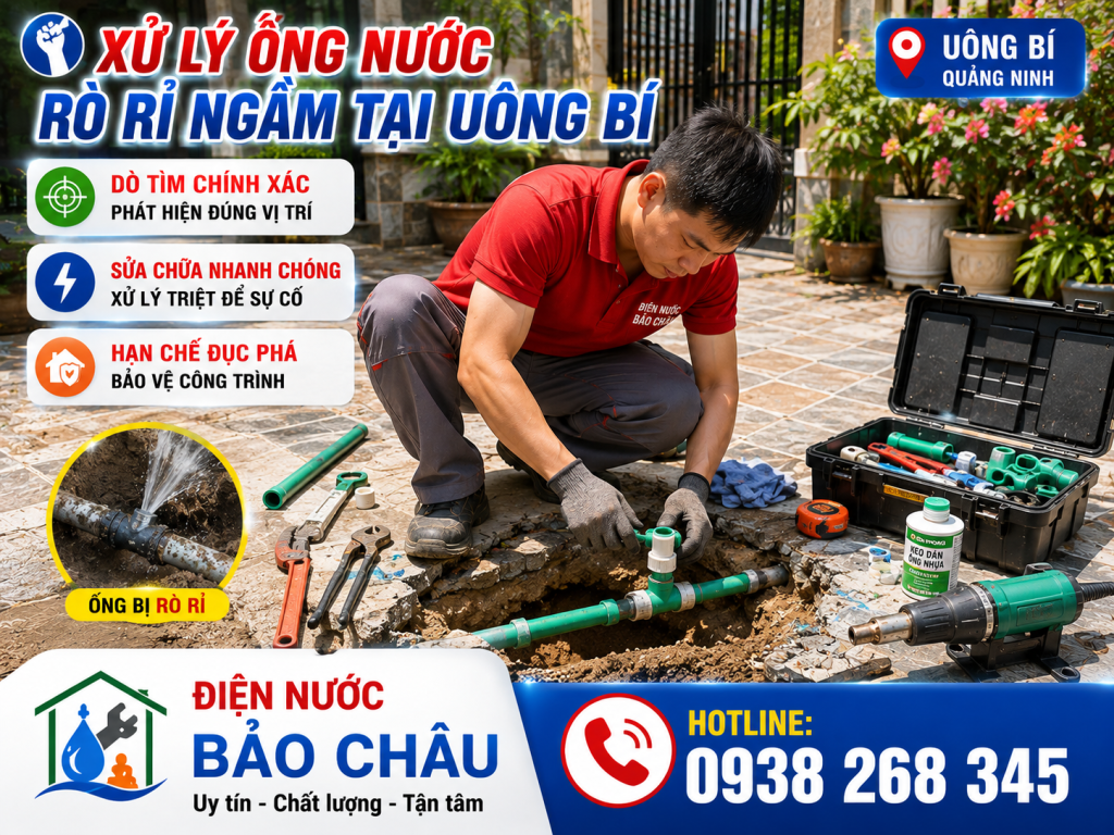 Thợ xử lý sự cố rò rỉ nước âm nền tại Uông Bí Thợ xử lý sự cố rò rỉ nước âm nền tại Uông Bí