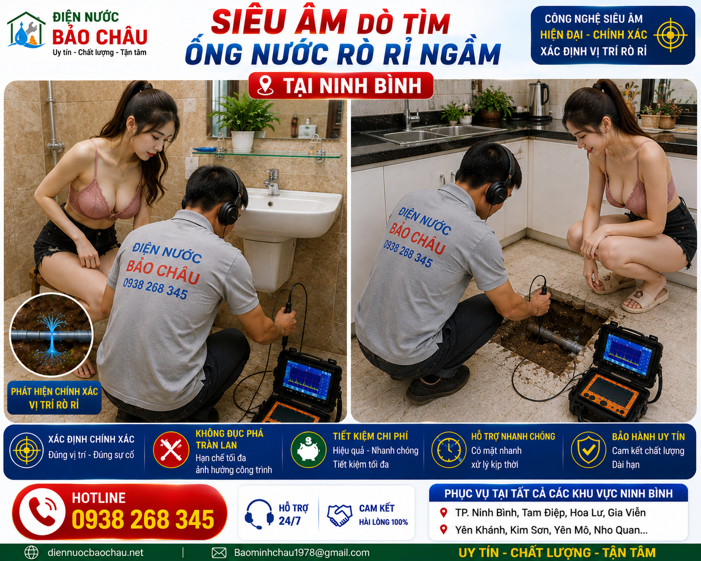 Tiền Nước Tăng Bất Thường? Giải Pháp Siêu Âm Dò Tìm Đường Ống Nước Rò Rỉ Ngầm Tại Thành Phố Ninh Bình Đang Được Nhiều Gia Đình Lựa Chọn