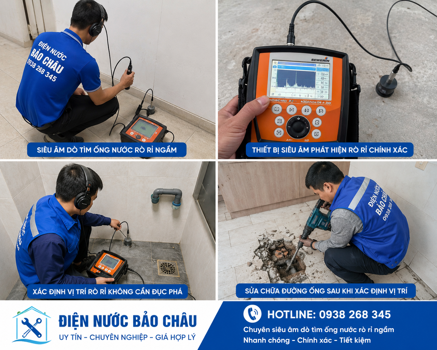Dịch Vụ Siêu Âm – Dò Tìm Đường Ống Nước Rò Rỉ Ngầm Tại Thành Phố Phủ Lý – Hà Nam Chính Xác, Không Đục Phá
